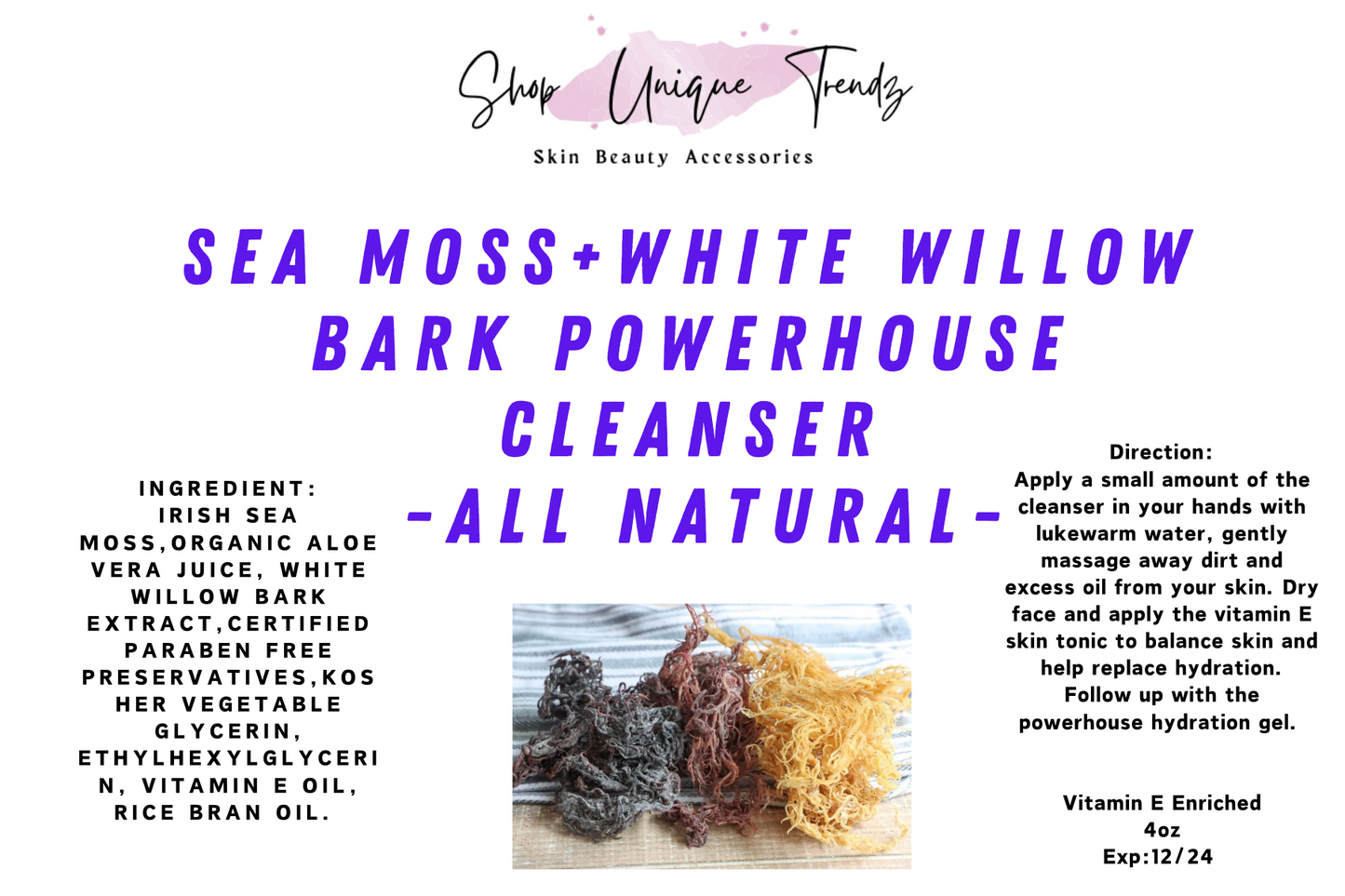 Seamoss & White Willow Bark Powerhouse Cleanser